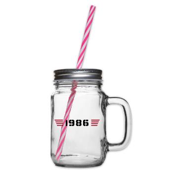 Année de naissance Anniversaire Né en - Fabriqué en 1986 - Bocal à boisson - transparent - Droite