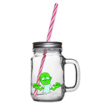 Zombie - Glass jar with handle and screw cap - clear - Right