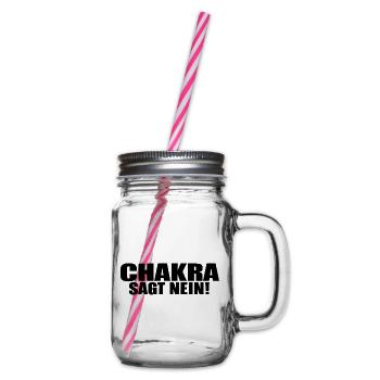 Chakra Sagt Nein! - Henkelglas mit Schraubdeckel - Klar - Rechts