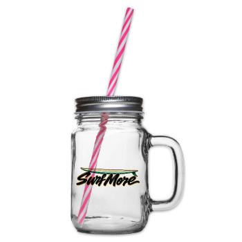 Surf More – Noserider Classic - Henkelglas mit Schraubdeckel - Klar - Rechts