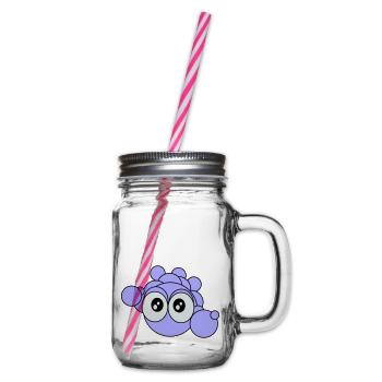 Bubbles - Glass jar with handle and screw cap - clear - Right