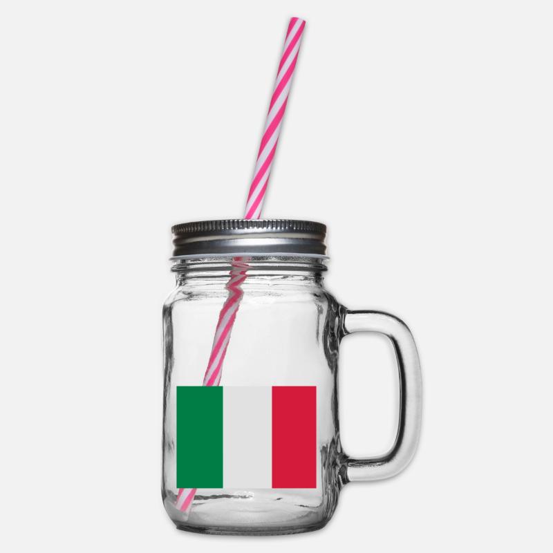 drapeau italien - Bocal à boisson - transparent