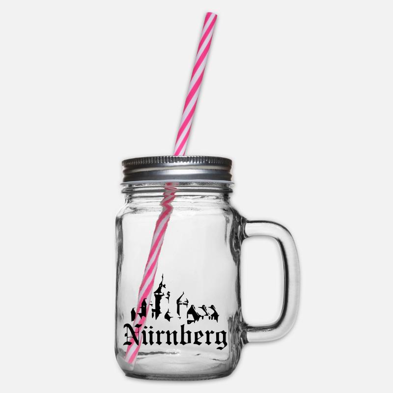 Nürnberg - Henkelglas mit Schraubdeckel - Klar