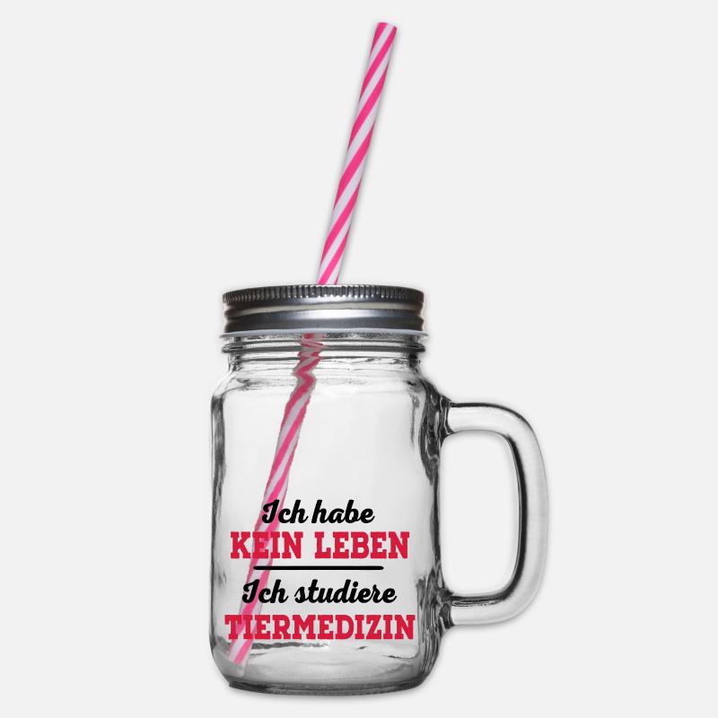 Tiermedizin - Henkelglas mit Schraubdeckel - Klar