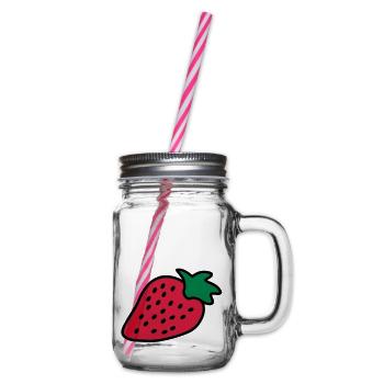 strawberry - Henkelglas mit Schraubdeckel - Klar - Rechts