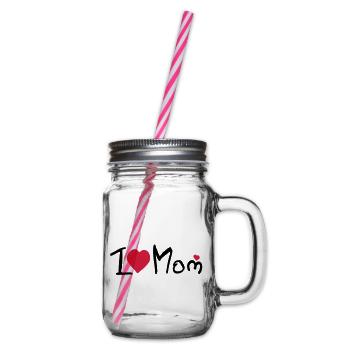 Maman de coeur, je - Bocal à boisson - transparent - Droite