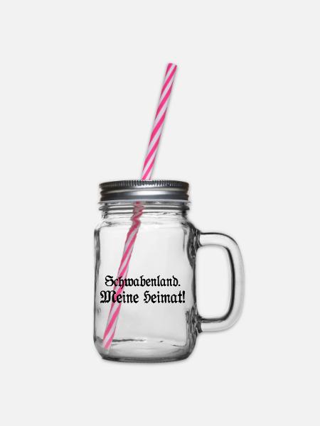 Schwabenland meine Heimat - Henkelglas mit Schraubdeckel - Klar