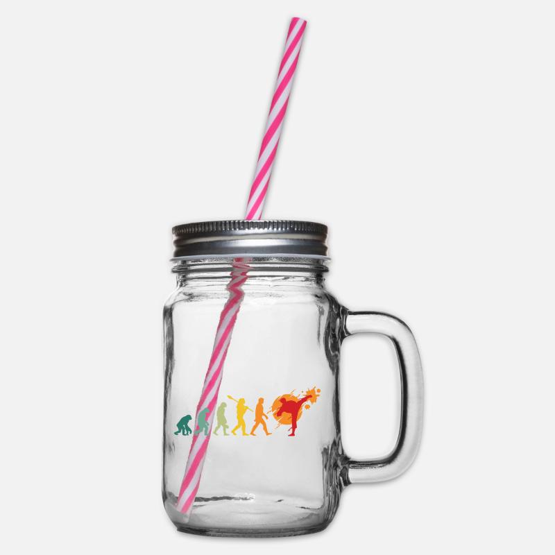 Evolutions MMA Development Human Monkey Karate - Glass jar with handle and screw cap - clear