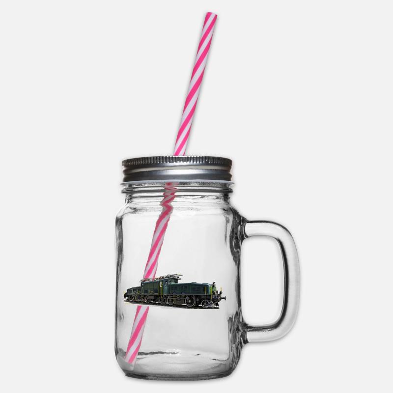 SBB Krokodil - Henkelglas mit Schraubdeckel - Klar