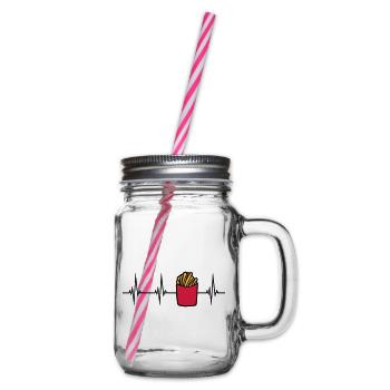 Puls Pommes Frites - Henkelglas mit Schraubdeckel - Klar - Rechts