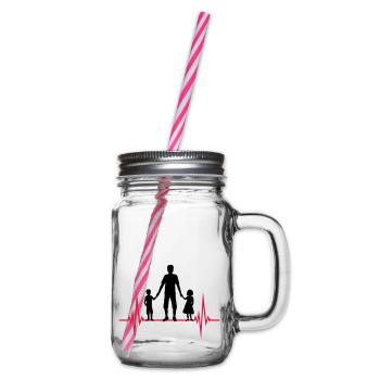 Fréquence 2 Enfants Papa - Bocal à boisson - transparent - Droite
