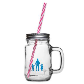 Young Girls Papa Pulse - Glass jar with handle and screw cap - clear - Right