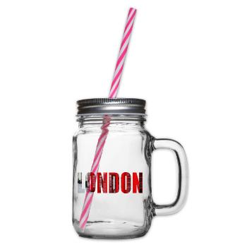 London - Glass jar with handle and screw cap - clear - Right