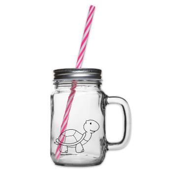 turtle - Glass jar with handle and screw cap - clear - Right