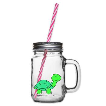 turtle - Glass jar with handle and screw cap - clear - Right
