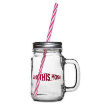 Enjoy This Moment 3D Schriftzug - Henkelglas mit Schraubdeckel - Klar - Rechts