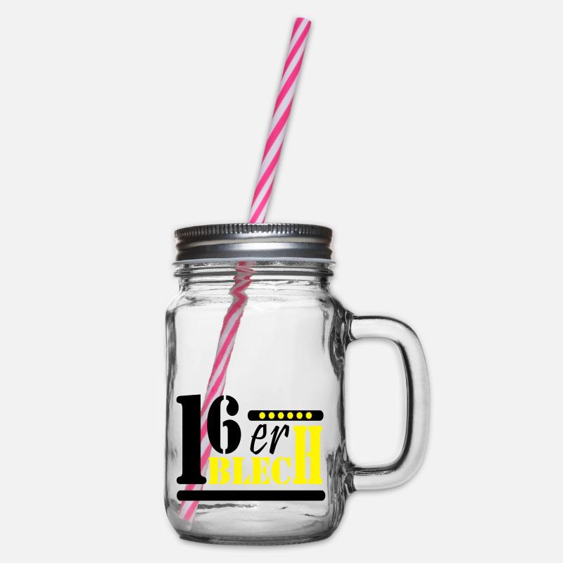 "16er-Blech" by Claudia-Moda - Henkelglas mit Schraubdeckel - Klar