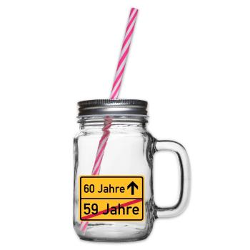 ortsschild_59__jahre__f3 - Henkelglas mit Schraubdeckel - Klar - Rechts