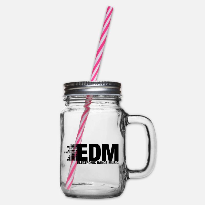 ELECTRO,DUBSTEP,EDM,MUSIC,DANCE,ELECTRONIC,MINIMAL - Henkelglas mit Schraubdeckel - Klar