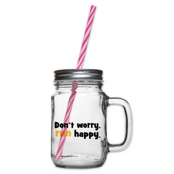 run - Glass jar with handle and screw cap - clear - Right