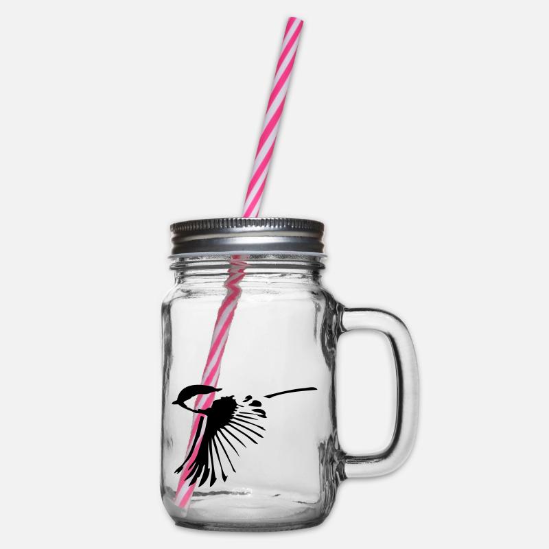Vogel - Henkelglas mit Schraubdeckel - Klar