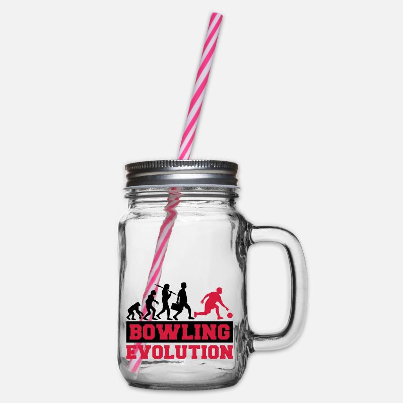 Bowling Evolution - Henkelglas mit Schraubdeckel - Klar
