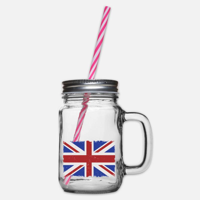 Drapeau Royaume-Uni Grunge - Bocal à boisson - transparent