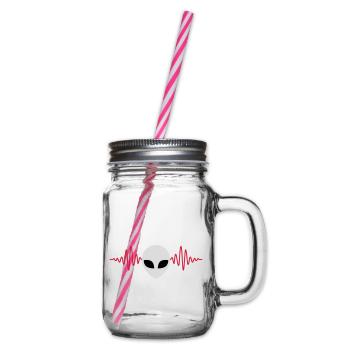 Pulse Alien Head Heartbeat - Glass jar with handle and screw cap - clear - Right