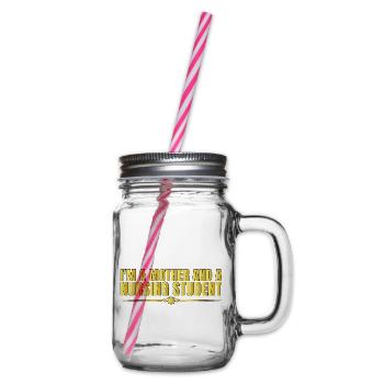 I'm A Mother And A Nursing Student 4 - Glass jar with handle and screw cap - clear - Right