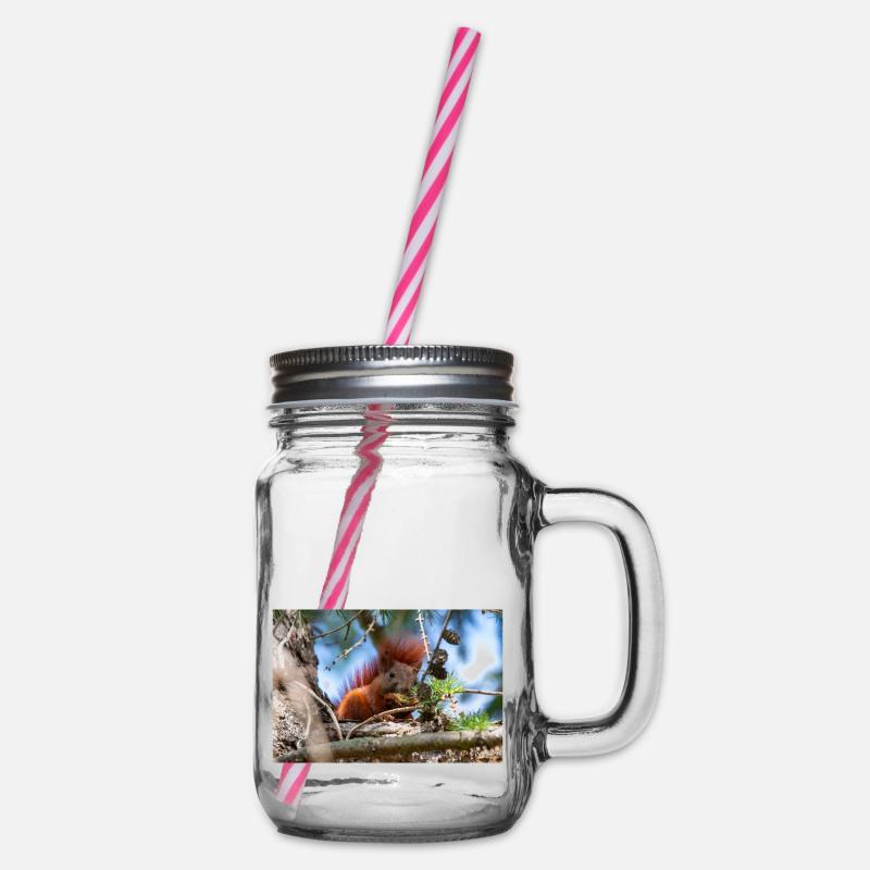 Eichhörnchen Sciurus - Henkelglas mit Schraubdeckel - Klar