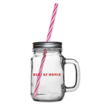 MAMIE. FÊTE DES MÈRES. BONNE FÊTE MAMIE. JE T'AIME - Bocal à boisson - transparent - Droite