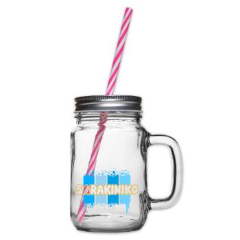 Sarakiniko Sarakiniko - Glass jar with handle and screw cap - clear - Right