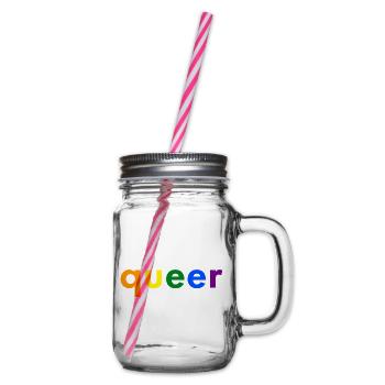 Queer Simple - Henkelglas mit Schraubdeckel - Klar - Rechts