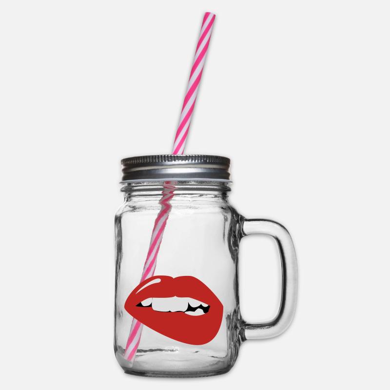 Lippe - Henkelglas mit Schraubdeckel - Klar