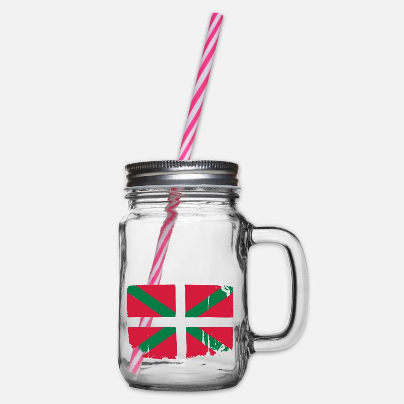 Drapeau Basque - Bocal à boisson - transparent