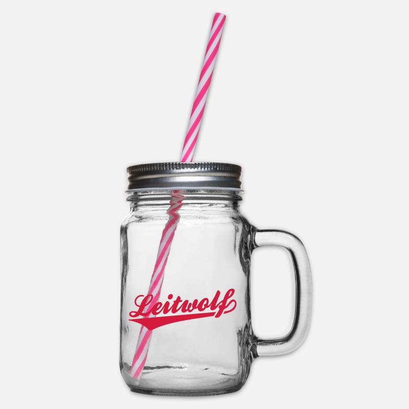 Leitwolf - Henkelglas mit Schraubdeckel - Klar