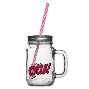 cycle - Glass jar with handle and screw cap - clear - Right
