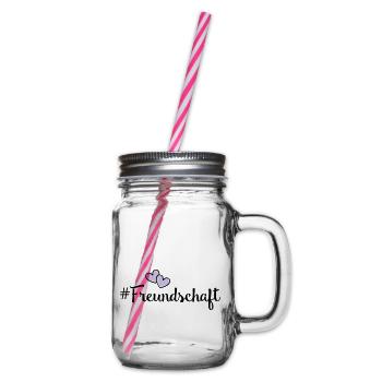freundschaft herzen - Henkelglas mit Schraubdeckel - Klar - Rechts