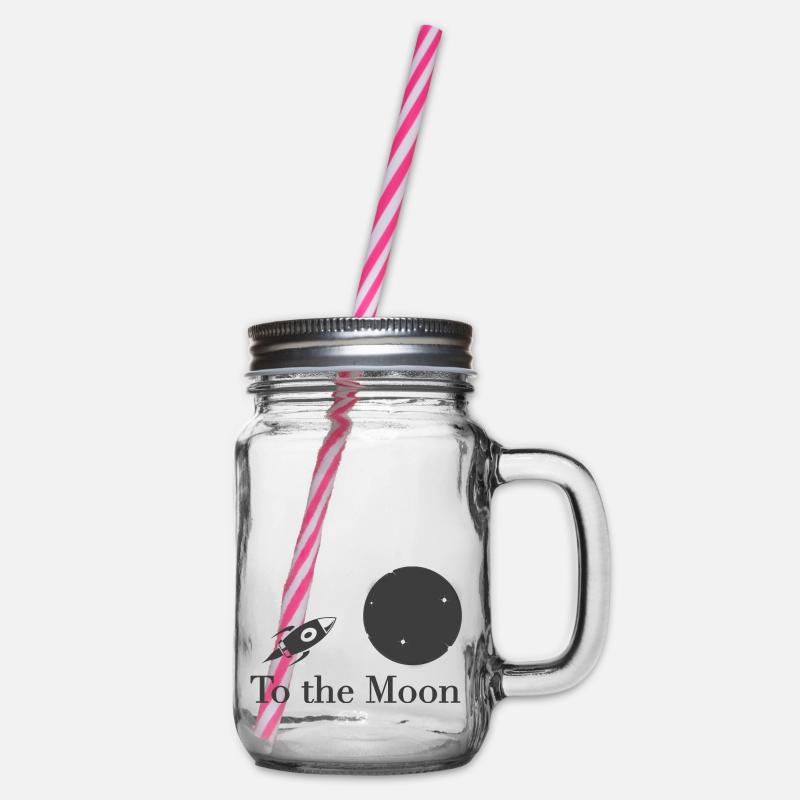 To the Moon - Diamond Hands - Crypto monte - Bocal à boisson - transparent