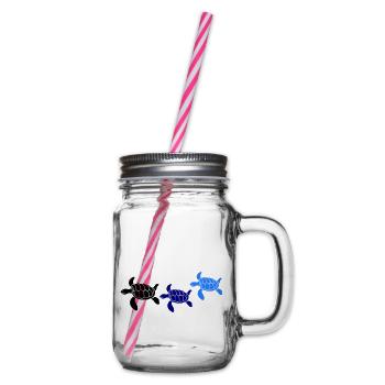 tortoises - Glass jar with handle and screw cap - clear - Right