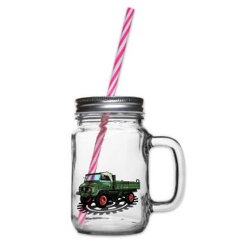 Unimog - Oldtimer - Offroad - Universal motor device - Glass jar with handle and screw cap - clear - Right