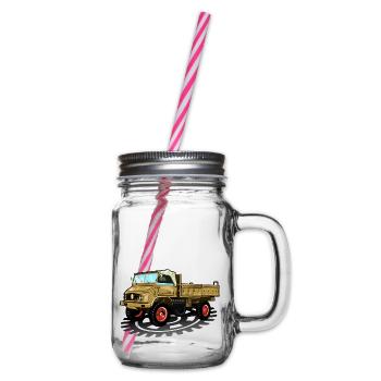 Unimog - Oldtimer - Offroad - Universal motor device - Glass jar with handle and screw cap - clear - Right