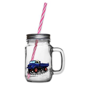 Unimog - Oldtimer - Offroad - Universal motor device - Glass jar with handle and screw cap - clear - Right