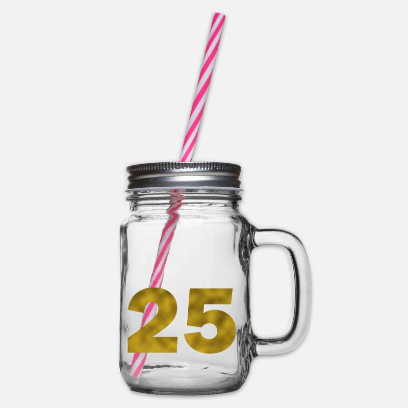 Anniversaire 25 ans - Bocal à boisson - transparent