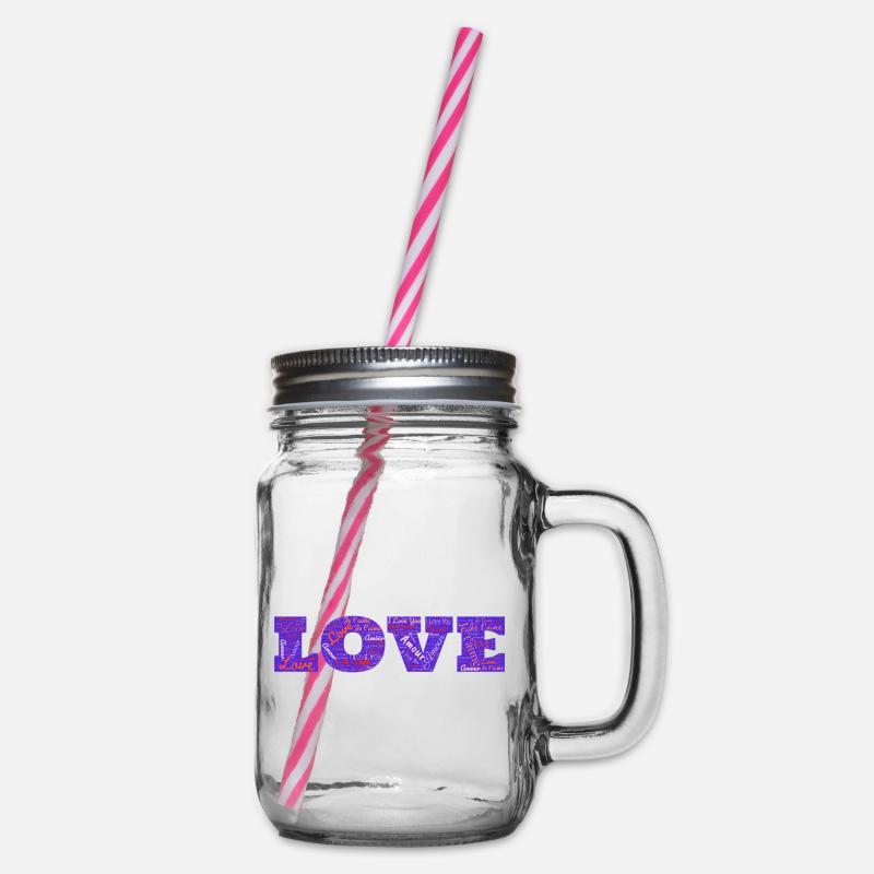 LOVE - Bocal à boisson - transparent