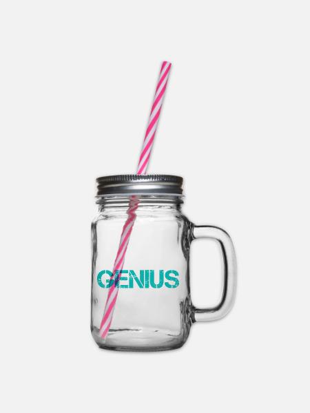 GENIUS - Henkelglas mit Schraubdeckel - Klar