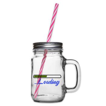 Loading - Glass jar with handle and screw cap - clear - Right