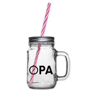 Opa Großvater Kompass Expedition Geschenkidee - Henkelglas mit Schraubdeckel - Klar - Rechts