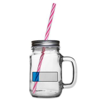 _blank_kurz - Glass jar with handle and screw cap - clear - Right