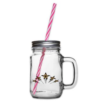 flying_stars - Henkelglas mit Schraubdeckel - Klar - Rechts